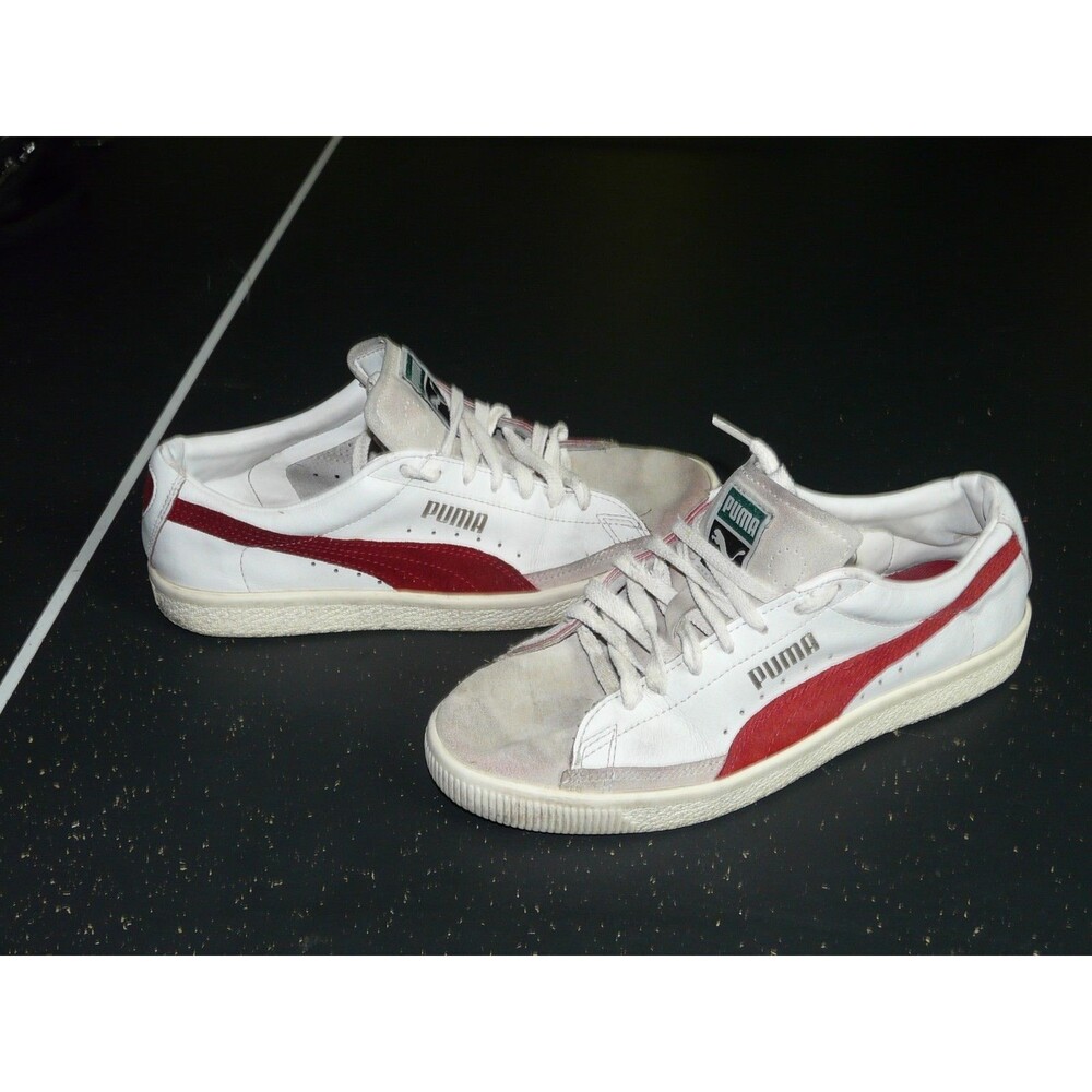 Puma Suede VTG Vintage Basketball Shoes Sneakers White Red Men's 10 | 374922-15